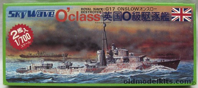 Skywave 1/700 Two Royal Navy 'O' Class Destroyers - (G17 Onslow Type) - Two Complete Ships, SW-600 plastic model kit